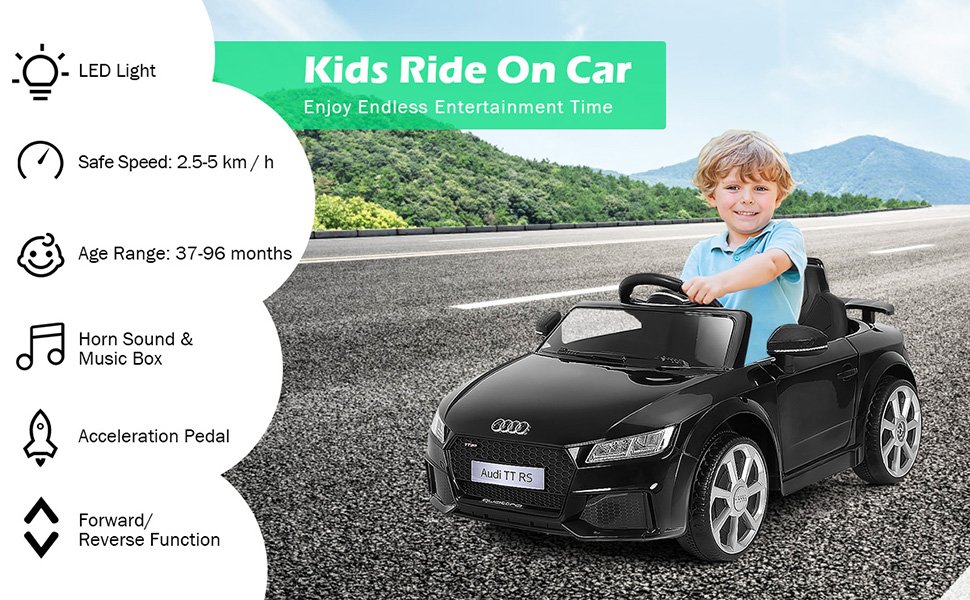12V Kids Electric Ride on Car with Remote Control and Music Function