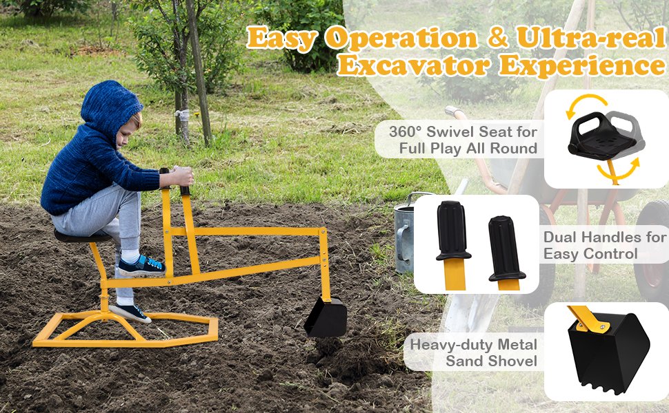 Heavy Duty Kid Ride-on Sand Digging Digger